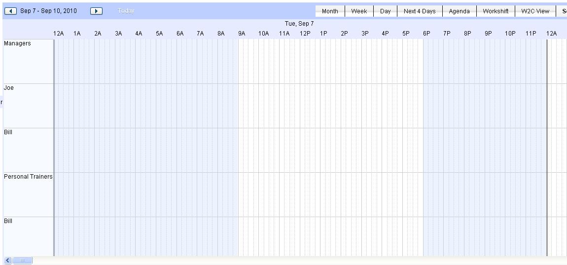 Demo Web2Cal Ajax events Calendar